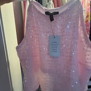 Eloquii Pink Sequin Tank Top